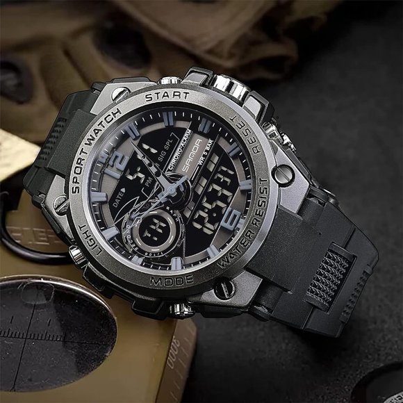 FORSINING Men's Military Electronic Tactical Date Multi Function LED  Wristwatch - Picture 7 of 7